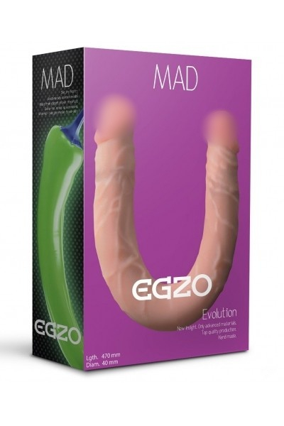 Фаллоимитатор двухголовый "Egzo" реалистичный, 46см 