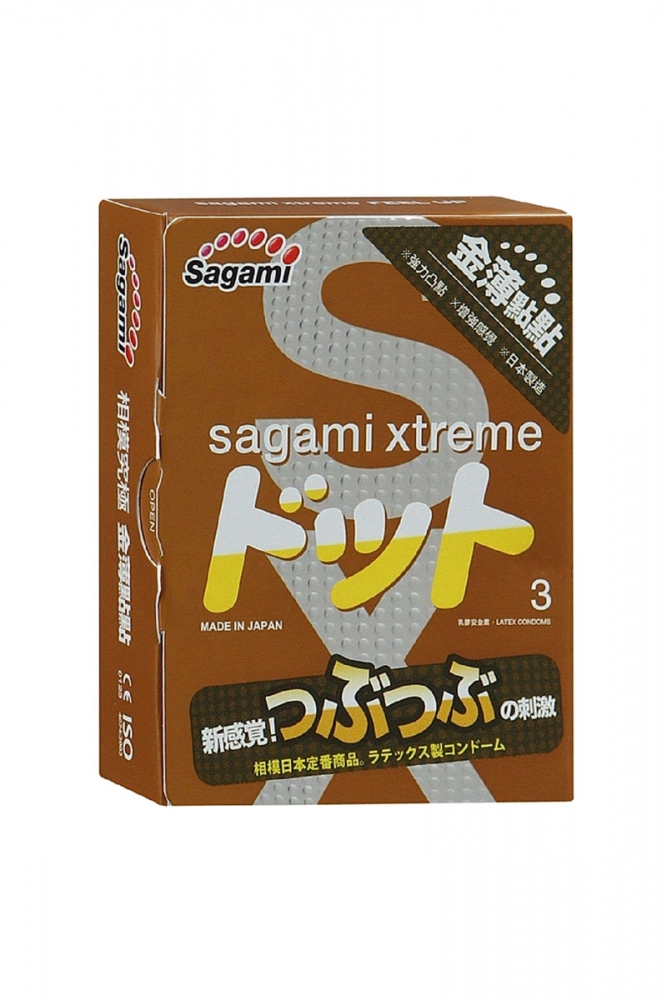 Презервативы "Sagami Xtreme Feel Up" анатомические, точечные, 3шт 