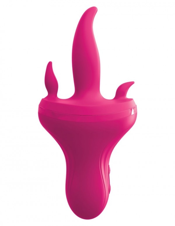 Вибратор 3 в 1 "3Some Holey Trinity" розовый 