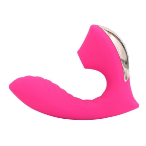 Вибратор с вакуумным стимулятором клитора &quot;Vandersex&quot; розовый